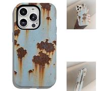 Genérico Rusty Phone Case, Vintage Rust Look Phone Case, Rusty Imitation Phones Cover, Abstract Drop-Proof Creative for iPhone 16/15/14/13/12 Pro MAX (Bright Surface,X)