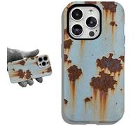 Genérico Rusty Phone Case, Vintage Rusty Glossy Phone Case, Creative Vintage Industrial Iron Inspired Shockproof Cases, For iPhone 16 15 14 13 12 11 Pro MAX XR XS Plus(for iPhone 15,Matte)