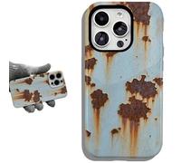 Genérico Rusty Phone Case, Vintage Rusty Glossy Phone Case, Creative Vintage Industrial Iron Inspired Shockproof Cases, For iPhone 16 15 14 13 12 11 Pro MAX XR XS Plus(for iPhone 16 Pro,Smooth)