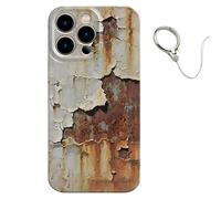 Genérico Rusty Phone Case, Vintage Rusty Look Glossy Phone Case Compatible with iPhone 16/15/14/13/12/11 Pro MAX, Creative Industrial Iron Inspired Shockproof TPU Case (for iPhone 16 Pro,C)
