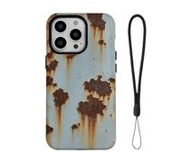 Genérico Rusty Phone Case, Vintage Rusty Metal Texture Case for iPhone 16/15/14/13 ProMax, Creative Industrial Iron Inspired Shockproof TPU Case (for iPhone 13Pro)