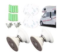 Generico RV Door Holder - Magnetic Door Holder & Catch | Stainless Steel Heavy Duty Doors Stopper | Shockproof & Rustproof Holders for Campervans, Motorhomes & Home, Mount: Adhesive or Screws, 2*PCS