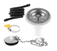 Genérico RV Sink Drain Angle Fitting - Quick Connect Waste Drain Plug with Tube, Right Angle Sink Draining Hose Adapter For RV Boat Marine Plumbing Repair Conversion Kit