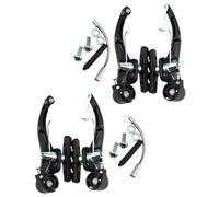 Genérico s - 110-115mm Bike Brakes Set, Universal Front and Rear Brakess Kit, 2 Pairs Set For Most Mountain and Road Bikes, Bicycle Parts Annd Components, Black Annd Silver Optional