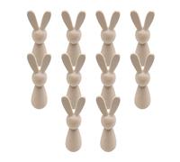 Genérico s à Cheville en Bois Lapin | 10 Pièces Figurines Animales Statuettes | Décorations de Pâques Créatives | pour Art de la Table, Chambre d'Enfant, Mariage, Décoration Maison, Activité Manuelle
