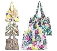 Genérico s de la compra reutilizables | 5 unidades resistentes y impermeables,de la compra plegable - Para el hogar, exterior, playa, recolección de frutas, verduras,