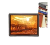 Genérico s de luz 3D,de luz 3D - Lámpara de noche de esculturas de papel | s de sombras, esculturas de papel con LED, lámparas de mesa de noche, decorativa para escritorio