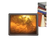 Genérico s de luz 3D,de luz 3D,Lámpara de sombra para dormitorio - s de sombras, esculturas de papel con LED, lámparas de mesa de noche, decorativa para escritorio
