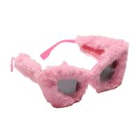 Genérico s Fuzzy Sunglasses - Funny Glasses For Adults | Punk Soft Velvet Shades Ladies Party Eyewear | Fashion Accessories For Party Masquerade Disco Eyewear