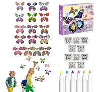 Genérico s mágicas de pintura blanca, juguetes de s de cuerda - con tarjetas mágicas de voladora | hecha a mano enrollar mágica voladora para niños