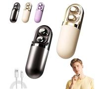 Genérico S13 Vibration Massage Bluetooth Headphones, Bluetooth 6.0 Wireless Sleep Earbuds, Invisible Ear Plugs for Side Sleepers, Provide Relaxation and Massage for Sleeping (Black+White)