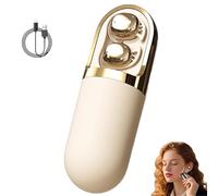 Genérico S13 Vibration Massage Bluetooth Headphones, Invisible Ear Plugs, 3 Adjustable Modes Waterproof Noise Reduction, Bluetooth Wireless Sleep Earbuds for Side Sleepers, Travel and Working (Beige)