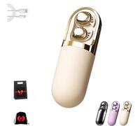 Genérico S13 Vibration Massage Bluetooth Headphones, S13 Bluetooth Headphones, Bluetooth 6.0 Wireless Sleep Earbuds for Side Sleepers with 3 Adjustable Modes, Waterproof Noise Reduction (Beige)