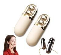 Genérico S13 Vibration Massage Bluetooth Headphones, Waterproof Vibration Earphone Case Provide Relaxation and Massage, Bluetooth 6.0 Sleep Earbuds for Side Sleepers (Beige,2 Set)