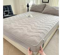 Genérico Sábana Bajera Ajustable con Bolsillo Profundo, Acolchada, Suave, Transpirable, Antideslizante, Resistente A Las Arrugas Y Lavable A Máquina,Grey2,48x74cm(19x29inch)