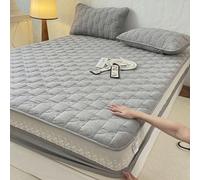 Genérico Sábana Bajera Suave, Transpirable Y Silenciosa, con Bolsillo Profundo, Transpirable Y Antideslizante, Cuidado De La Piel.,Gris,120x200cm(47x79inch)