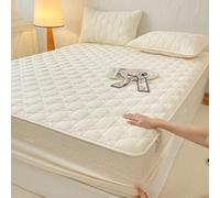 Genérico Sábana Bajera Suave, Transpirable Y Silenciosa, con Bolsillo Profundo, Transpirable Y Antideslizante, Cuidado De La Piel.,Amarillo,180x200cm(71x79inch)