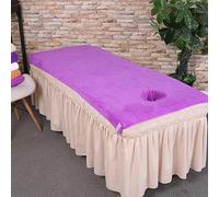 Genérico Sábanas de Toalla Belleza Microfibra Alta Densidad, baño salón Belleza, Ropa Cama tamaño Queen para Adultos, Masaje, Apertura Especial con Agujeros, Grande 80 * 180