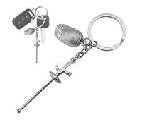 Genérico Sabre Keychain, Fencing Key Ring Portable Metal Keychain, Fencing Sabre Keyring Key Ring, Mini Keyring, Rustproof Decorative Keys Holder For Working, Camping, School, Travel, Business Tri