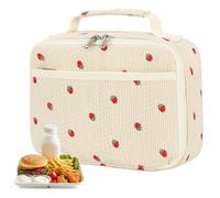 Genérico Sac À Déjeuner Esthétique - Boîte À Déjeuner Thermique De Grande Capacité, Support Isolé Anti-fuite Avec Conteneurs, Glacière Portable Pour Voyages Scolaires, Le Travail, Pique-niques, Enf