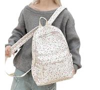 Genérico Sac À Dos Floral Pour Filles - Grand Cartable Mignon en Toile Filles | Sac Polyvalent Pour Cosmétiques Gourde Études Transport Élèves Femmes Adolescentes