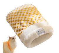 Generico Saco de dormir para gatos - Cama cálida | terciopelo cálido suave de dormir - Cueva para gatitos, cachorros y perros pequeños | Para otoño e invierno, crea espacio
