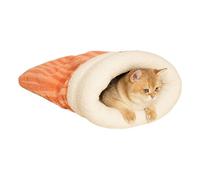 Genérico Saco Dormitorio para Gatos, Cama Cálida Tipo Cueva Invernal para Mascotas, Nórdico Lavable para Gatos Interior Exterior Jardín Sala Viaje Coche