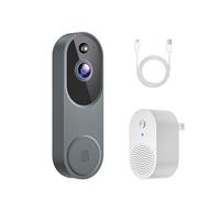 Genérico Safe Doorbell, Safe Doorbell with No Monthly Fee, Simply Safe Doorbell Camera, Smarter Way to Protect Your Home, 1080p Smart Video Doorbell Camera Chime (Gray)