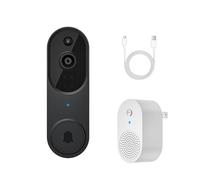 Genérico Safe Doorbell, Safe Doorbell with No Monthly Fee, Simply Safe Doorbell Camera, Smarter Way to Protect Your Home, 1080p Smart Video Doorbell Camera Chime (Black)