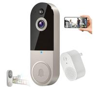 Genérico Safe Doorbell, Safedoorbell Camera, Safedoorbell The Smarter Way To Protect Your Home, Wireless Wi-Fi Video Doorbell Camera Ai Motion Detection,Night Vision (C)