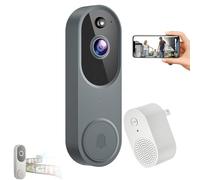 Genérico Safe Doorbell, Safedoorbell Camera, Safedoorbell The Smarter Way To Protect Your Home, Wireless Wi-Fi Video Doorbell Camera Ai Motion Detection,Night Vision (A)
