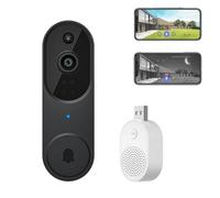 Genérico Safedoorbell-The Smarter Way to Protect Your Home, Safe Door Bell with Camera, Doorbell Camera No Monthly Fee, Smart WiFi Video Cameras with Chime, Protect Your Home (Black)