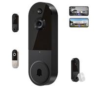 Genérico Safedoorbell, The Smarter Way To Protect Your Home, Safe Doorbell Camera Wireless, 1080p Smart Wireless Video Doorbells, with Ai Motion Detection Night Vision (Black)
