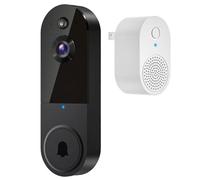 Genérico Safedoorbell The Smarter Way To Protect Your Home, Safe Doorbell Camera Wireless, Smart Doorbell Cameras, with Motion Detection, Night Vision(Black)