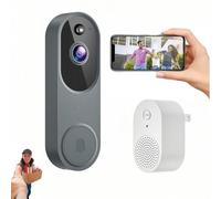 Genérico Safedoorbell The Smarter Way to Protect Your Home, Safe Doorbell Camera Wireless, Wireless Wi-Fi Video Doorbells Smart WiFi Doorbell Cameras, with Motion Detection (Grey)