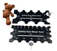 Generico Safety Eye Sizer Tool, 2 Pieces Measure Tools for Stuffed Animals Eyes, Measures 4mm to 32mm Crafting Supplies for Crafters Hobby Toy Making Stuffed Animal Crafting Creative Projects