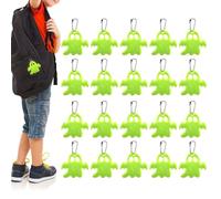 Genérico Safety Reflectors Set - Ghost Pendant Pack for Halloween | 20 Pieces with Reflective, Night Visibility Ornaments, Backpack Cycling Running Jogging Hiking Outdoor Walking