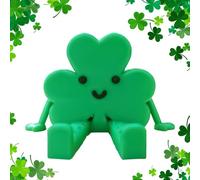 Genérico Saint Patricks Decor, Table Statue, Good Luck Figurine Festive Shamrock Accent, for Home Office Dorm Desktop Shelf Cabinet Living Room Bedroom Holiday Party Irish Celebration Use 8x5x5cm