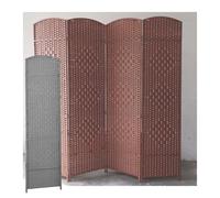 Genérico Sala de regulación Plegable Divider Wooden Privacy Pantalla de partición Independiente Wall sin Montaje requerido para Home Office Studio Decor