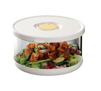 Genérico Salad Container, Spillproof Glass Lunch Bowl, Odorless Airtight Food Storage, Reusable Meal Prep Jar Bowl for Fridge, Pantry Kitchen, Fruit, Soup, 4.29x4.29x2.56 Inches
