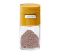 Genérico Salero | Dispensador de vaso de azúcar de vidrio | Para dosificación precisa de especias, recipiente de pimiento antideslizante para cocina y mesa