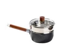 Genérico Salsa Pan - Heavy Duty with Double Side Pouring Spouts, Small Saucepan with Lid for Ceramic Stove, Electric Stove, Home Dorm Apartment Noodles Milk Buns Soups Fried Eggs