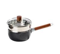 Genérico Salsa Pan - Heavy Duty with Double Side Pouring Spouts, Small Saucepan with Lid for Ceramic Stove, Electric Stove, Home Dorm Apartment Noodles Milk Buns Soups Fried Eggs