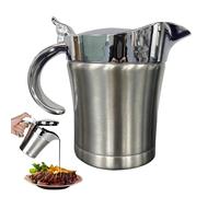 Generico Salsera aislada - Olla de metal brillante, tapa resistente a fugas, recipiente para salsa térmica, recipiente para verter portátil | uso doméstico uso de mesa restaurante S