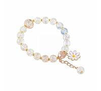 Genérico San Valentín Colores Preciosos Abuelita Mm Anillos Flor Multi Perlas Estilo Accesorios hechos a mano Cuentas de cadena de mano de fresa Clásico Pulsera Mujer Pareja Joyería, talla única