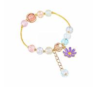 Genérico San Valentín Colores Preciosos Abuelita Mm Anillos Flor Multi Perlas Estilo Accesorios hechos a mano Cuentas de cadena de mano de fresa Clásico Pulsera Mujer Pareja Joyería, talla única