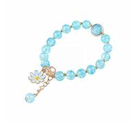 Genérico San Valentín Colores Preciosos Abuelita Mm Anillos Flor Multi Perlas Estilo Accesorios hechos a mano Cuentas de cadena de mano de fresa Clásico Pulsera Mujer Pareja Joyería, talla única