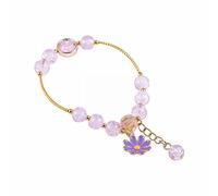 Genérico San Valentín Colores Preciosos Abuelita Mm Anillos Flor Multi Perlas Estilo Accesorios hechos a mano Cuentas de cadena de mano de fresa Clásico Pulsera Mujer Pareja Joyería, talla única
