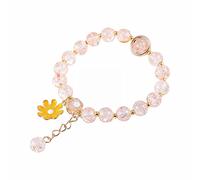 Genérico San Valentín Colores Preciosos Abuelita Mm Anillos Flor Multi Perlas Estilo Accesorios hechos a mano Cuentas de cadena de mano de fresa Clásico Pulsera Mujer Pareja Joyería, talla única