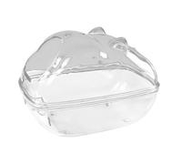 Genérico Sand Box Hamster,Bathing Box For Hamsters | 5.67x4.06x3.82 Inches Clear Chinchilla Sand Bath Bathtub, Gerbil Body Cleaning Container For Small Animals
